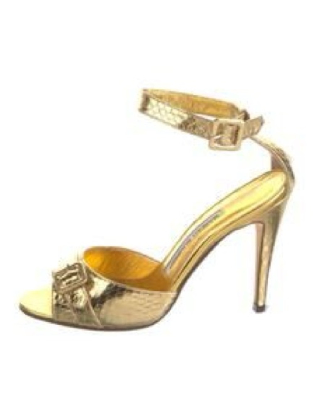 MANOLO BLAHNIK METALLIC HEELS